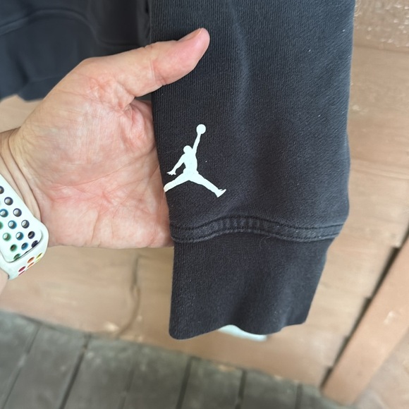 Jordan Black Hoodie with Multicolor Air Logo Mens size medium - Picture 2 of 5